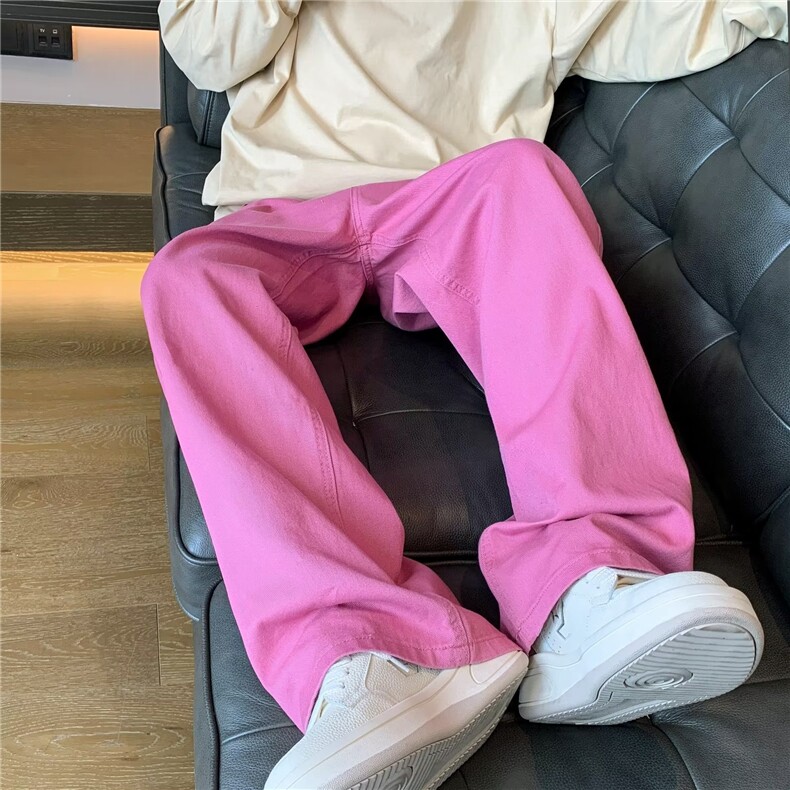 夏季薄款男多巴胺穿搭彩色裤子美式阔腿降落伞工装长裤HR01-P50,男装休闲裤,星座1109-3