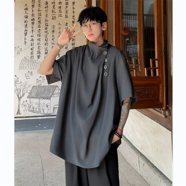 衬衫男士韩版潮流痞子帅气百搭宽松2024新款ins宽松外套CY779-P46,男装衬衫,星座412-2