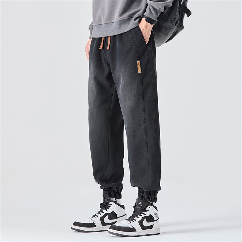 美式vibe牛仔裤男款宽松哈伦束脚秋冬季休闲工装裤H603-特P42,男装牛仔裤,星座610（原A335）