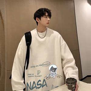 NASA联名同款圆领卫衣男大码加厚长袖t恤男2024春S6187-P28图片