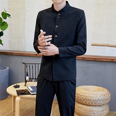 2021春装中山装男修身风套装唐装汉服古风男装古装Y，男装夹克，星座509