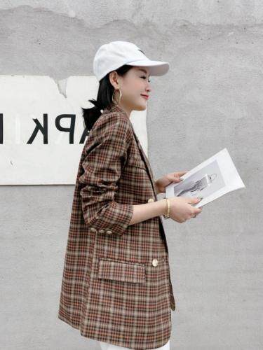春季格子西装，女装西装，MZ 原创