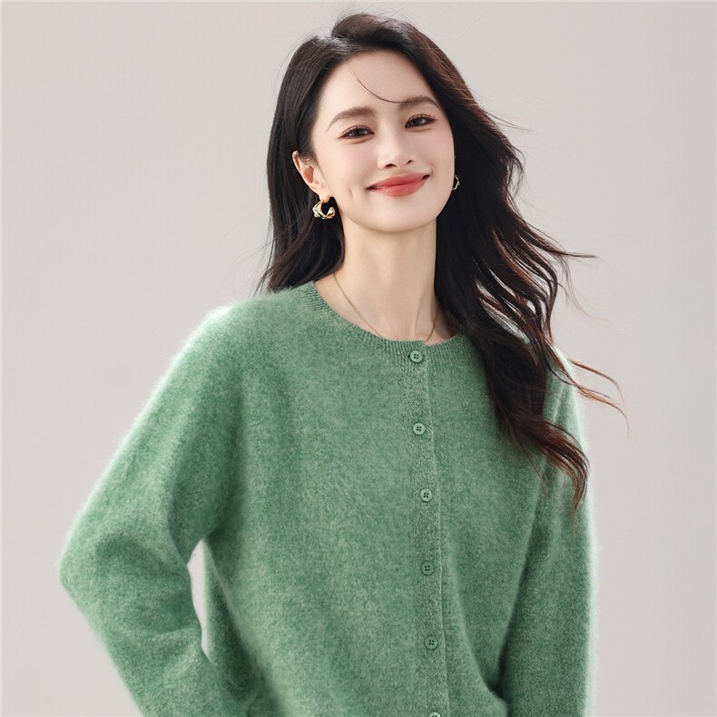 2025新款开衫时尚女士百搭,女装羊毛衫,万禾羊绒