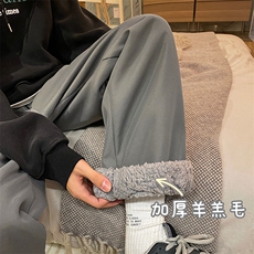 加厚羊羔绒冬季新款大码时尚潮流休闲裤长裤K3703B315P65控78，男装休闲裤，电商B315