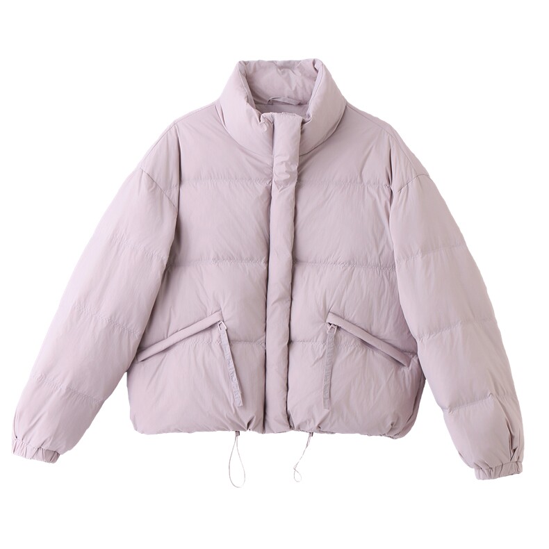 现货新款独特超好看短款羽绒服女款冬季立领面包服小个子羽绒外套,女装羽绒服,韩然一族