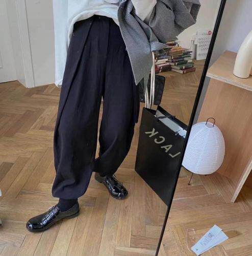 设计师款显瘦西裤图片
