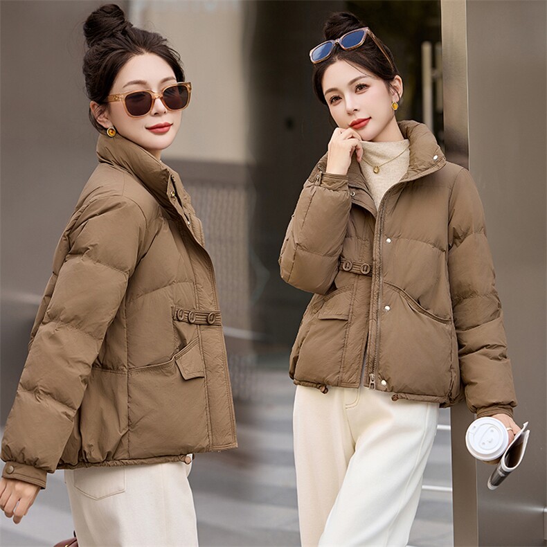 现货2024短款羽绒服新款冬季官方时尚简约加厚休闲小个子外套,女装羽绒服,然然