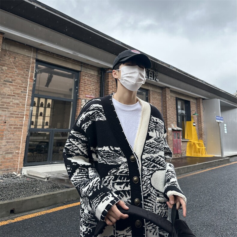 复古开衫新款休闲外套新款潮牌百搭毛衣男CC006-P60,男装针织衫/毛衣,星座911-3