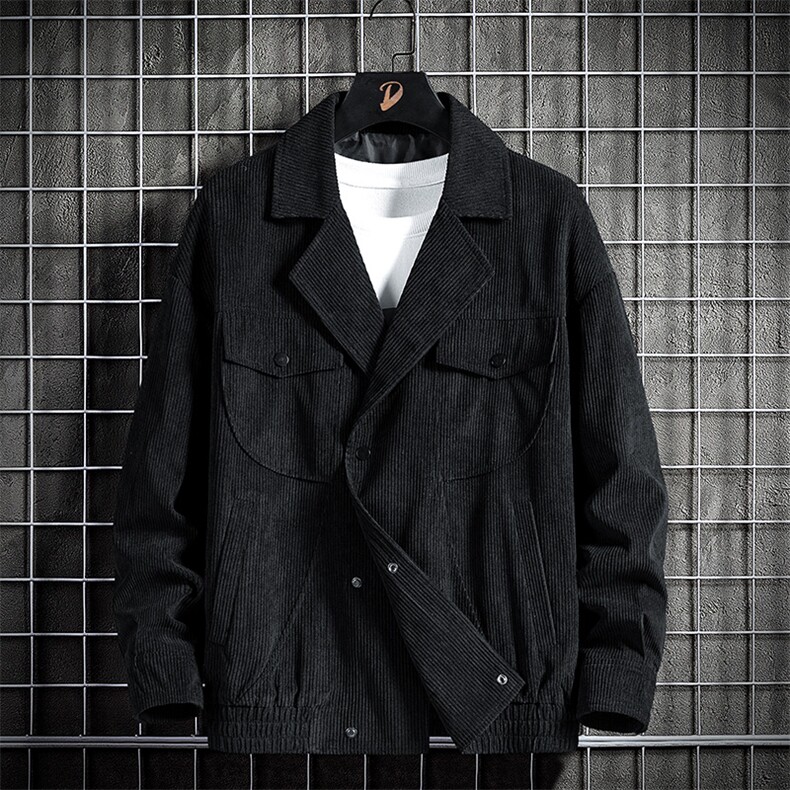 秋冬新款男士翻领灯芯绒休闲西服外套夹克男士上衣JK861-P60图片