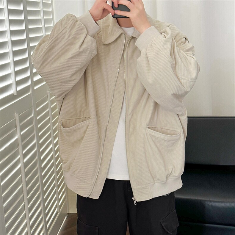 现货主推高品质灯芯绒夹克外套男潮宽松休闲大码A351-JK013-P90,男装夹克,电商A351