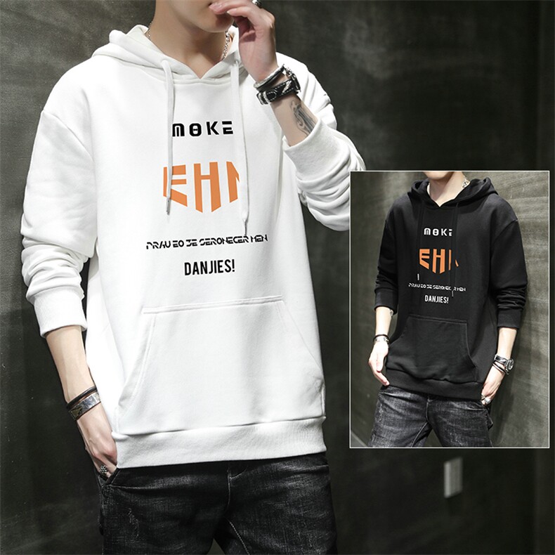 套头卫衣男春秋季韩版青少年运动休闲潮流连帽衣服DF173T图片