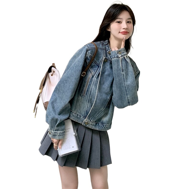 复古法式收腰压褶大摆裙黑色半身裙2025年开春新款女装显瘦伞裙女,女装牛仔外套,浙宝220