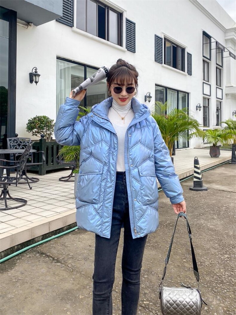 【现货】冬季新款：时尚休闲韩版亮面羽绒服，女装羽绒服，越野沙丘R