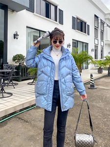 【现货】冬季新款：时尚休闲韩版亮面羽绒服图片