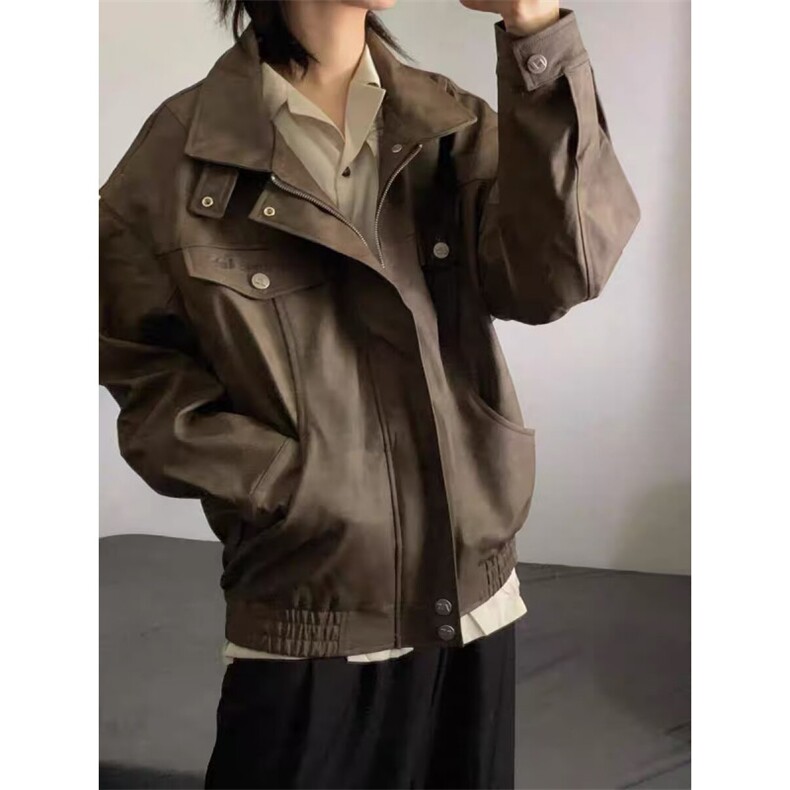 现货！！设计感立领PU皮夹克防风骑行服RJY216-P90,男装夹克,星座1005-6