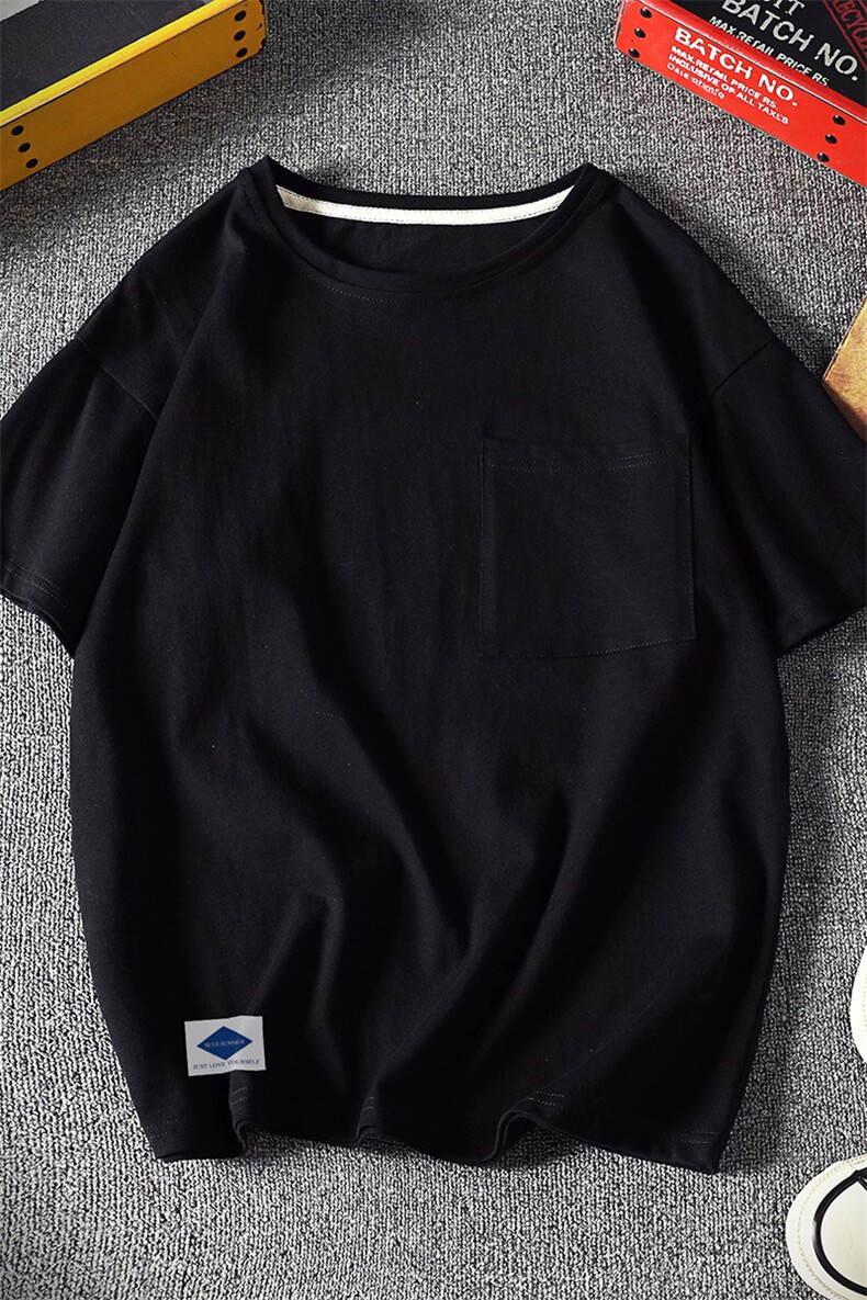 DX24061-P25大口袋百搭短袖t恤男大码半袖体恤上衣服,男装T恤,电商A040A