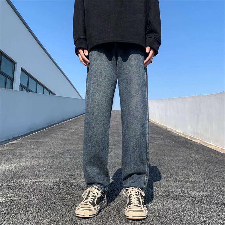 2023春季新款美式复古直筒牛仔裤韩版阔腿宽松休闲裤K5947-P42,男装牛仔裤,星座512-2