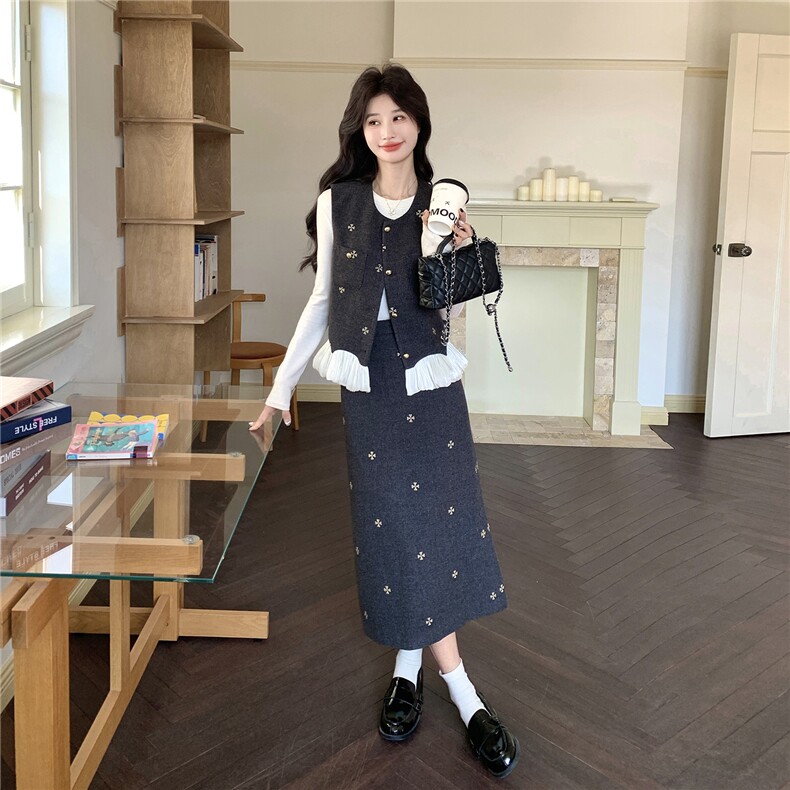 新款小香风薄呢套装1528-三件套P225-K368两件套P195K318,女装套装/套裙,2C332