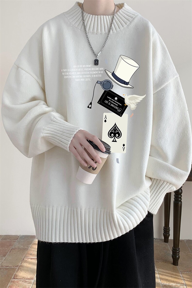 8XL半高领毛衣男大码胖子针织衫毛线衣M18373-P45加绒款-P65,男装针织衫/毛衣,电商A040