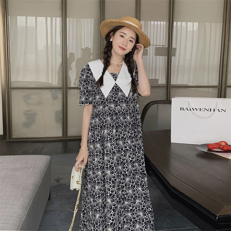 新品[重工]镂空刺绣复古V领连衣裙2C075-133-P135控188,女装连衣裙,菡迪欧娜
