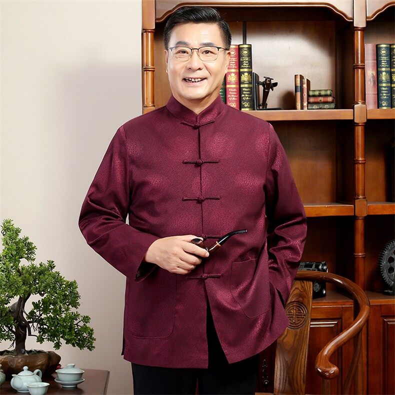 汉服老年人唐装爸爸秋冬爷爷外套夹克2024风男装YDC6001-P100,男装夹克,星座1105-3