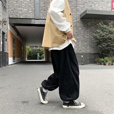 男秋季新款灯芯绒阔腿休闲裤K016P30，男装休闲裤，星座1116-2