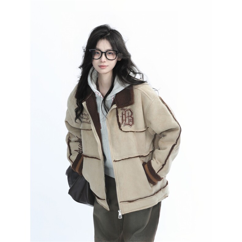 1506-1/MS80181/P54冬季加厚麂皮绒羊羔毛棉服棉袄夹克潮男女款,男装夹克,星座1506-1
