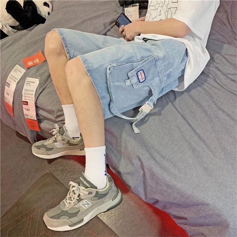 潮流春季牛仔裤男牛仔短裤松紧腰D666P45,男装牛仔裤,星座1116-2