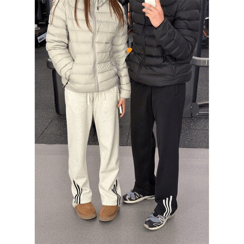 KZ23-P45三杠条纹直筒宽松卫裤运动休闲长裤男女同款重磅裤子，男装休闲裤，星座215-1