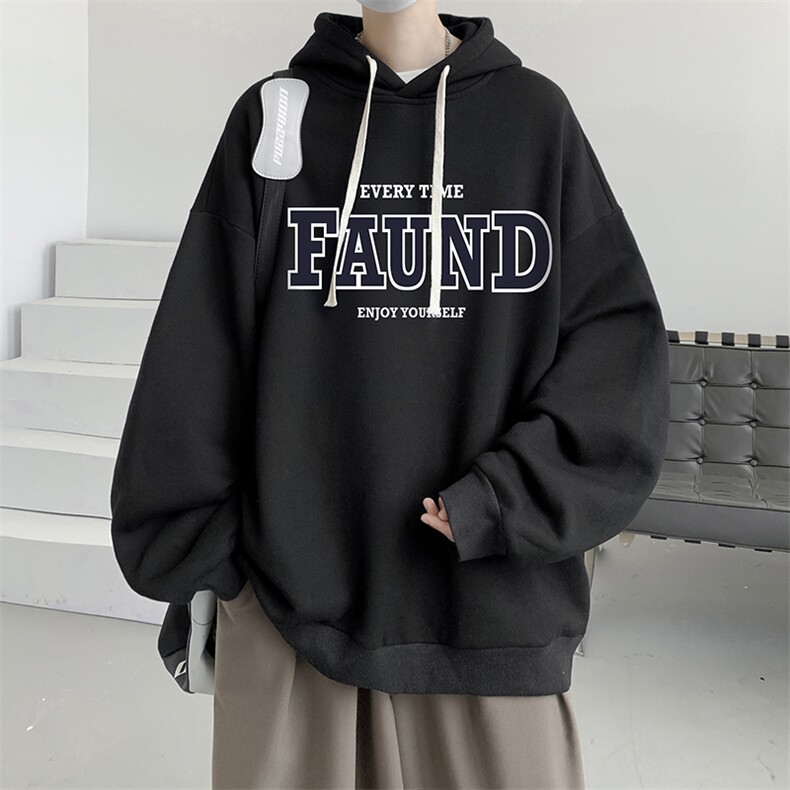 连帽卫衣男大码运动服帽衫外套WY2295-P35加绒款-P40,男装卫衣,电商A040