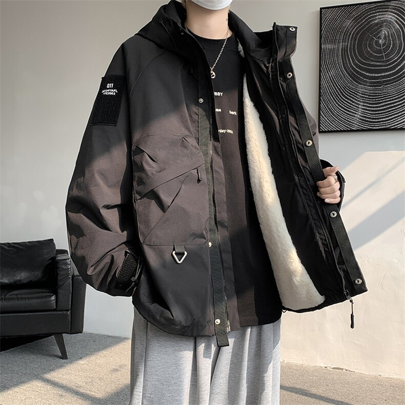 8XL-M特大码冲锋衣防水宽松工装风男夹克外套JK1306P90控118,男装夹克,电商D206-1
