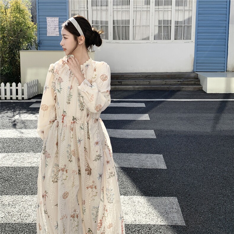 新品春秋装绣花蕾丝连衣裙2602-P185-K299,女装连衣裙,2C261
