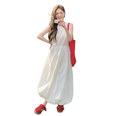 法式气质收腰花苞无袖连衣裙女2025夏季RF2C290-6827#-P135-K215，女装连衣裙，蝶眷