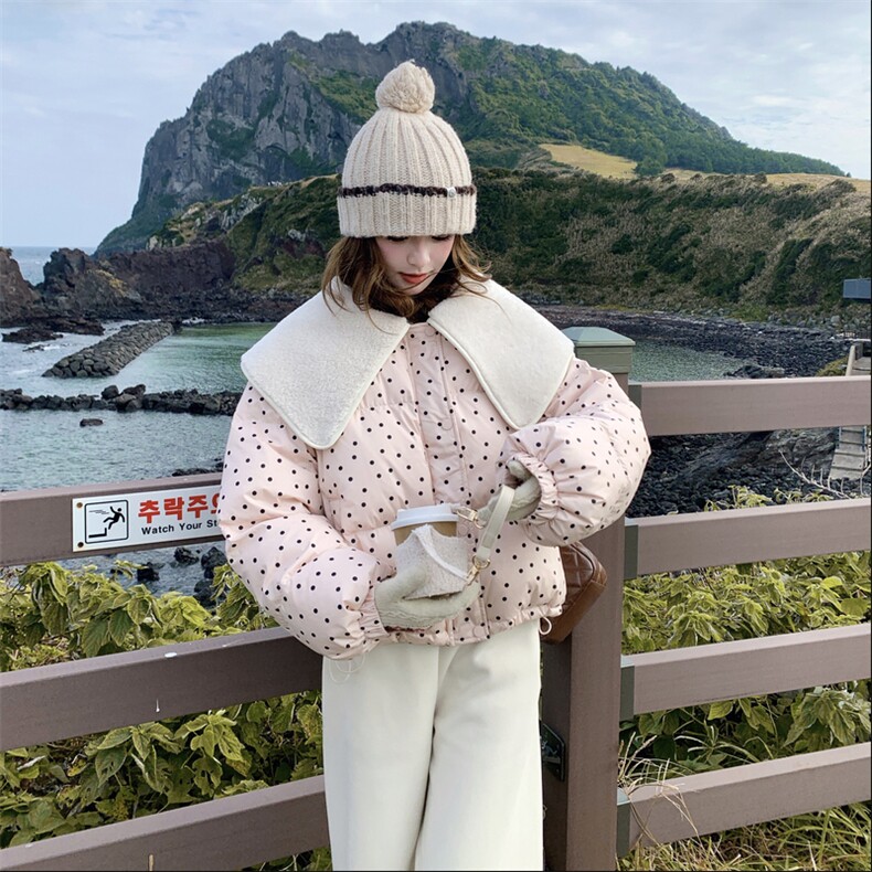 已出货主推韩系甜美粉色原点海军领2C2369010P265K368,女装羽绒服,2C236