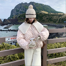 已出货主推韩系甜美粉色原点海军领2C2369010P265K368，女装羽绒服，2C236