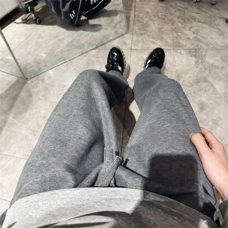 1506-1/KK881/P52冬加绒加厚廓形百搭直筒休闲裤男士高级感,男装卫衣,星座1506-1