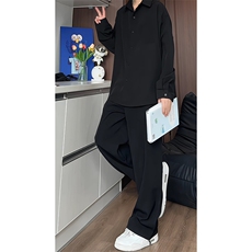 TZ90908018/P90春装新款纯色长袖衬衫休闲西裤套装男百搭两件套，男装衬衫，电商A141