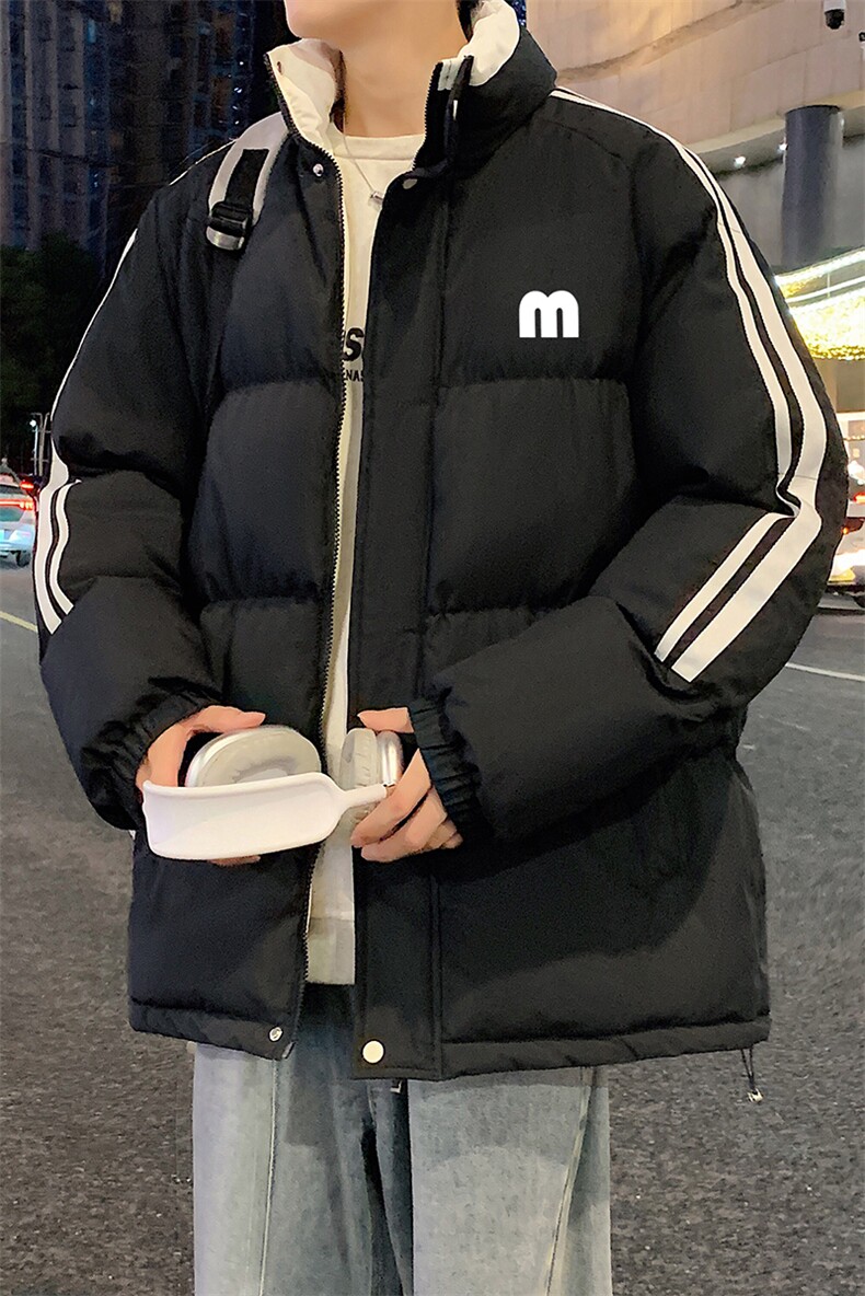 量大优可提供视频冬棉衣立领条纹HD019-1-MF5217-P75,男装棉衣,电商019-1
