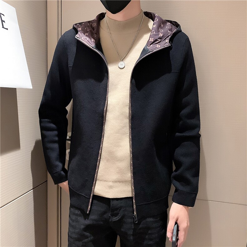 冬季新款高端毛衣带帽卫衣潮流百搭休闲时尚开衫毛衣P155控215元,男装针织衫/毛衣,星座1116A-2（原606A-1）