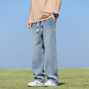 直筒牛仔裤男春夏季2025新款高街小众设计感长裤8061-P50 限价79图片