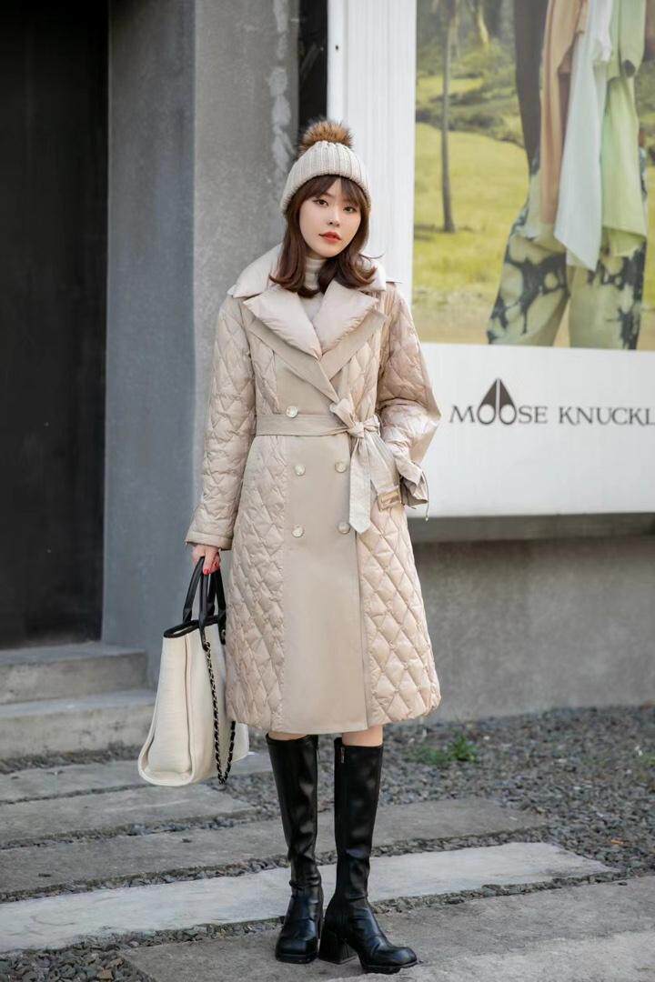 2021新长风衣设计款羽绒服，女装风衣，溪肆