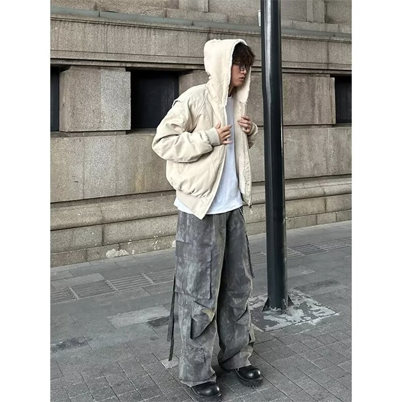 网图座山雕连帽结构夹克情侣棉服外套毛绒棉衣A025-XY12532-P105,男装夹克,电商A025
