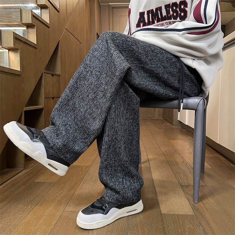 2025秋季新款内景老钱风仿麻弯刀卫裤M-5XLHK25625-特P35，男装休闲裤，电商A022