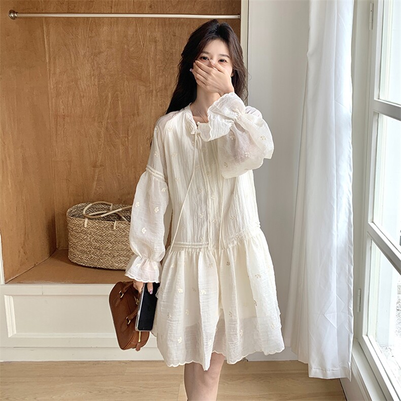 现货春夏刺绣法式连衣裙2001P135K208,女装连衣裙,2C176