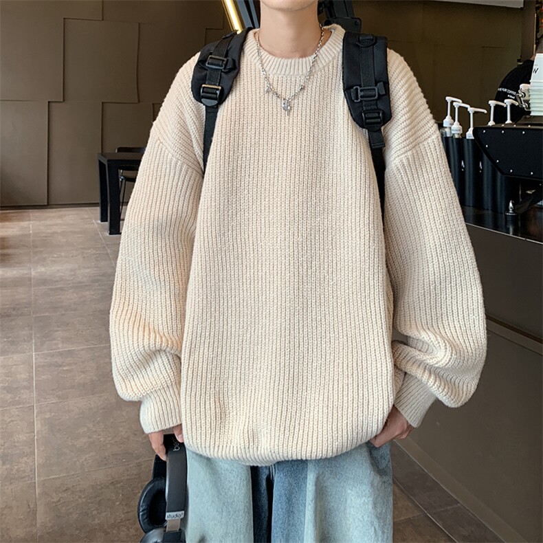 B320P48秋冬男装毛衣纯色打底衫男装休闲宽松线衫图片