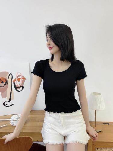 现货，跑量款木耳边小衫小女人，女装，柒外