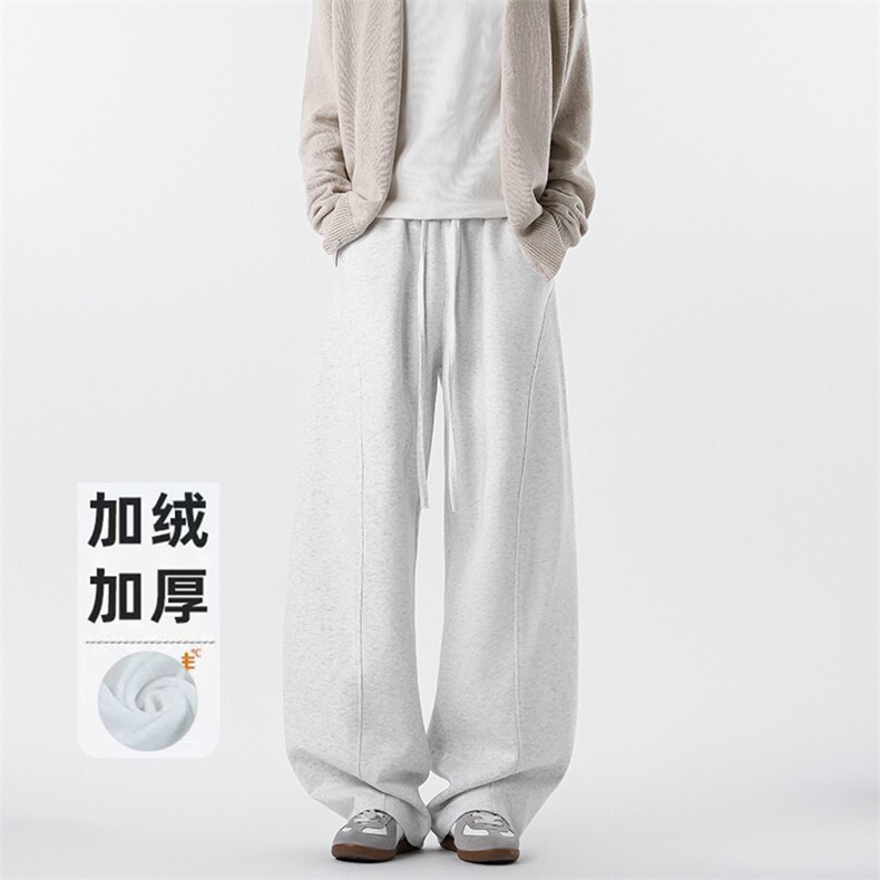 B258-K2939加绒45控98抖音品质弯刀卫裤65%棉35%聚酯纤维,男装休闲裤,电商B258