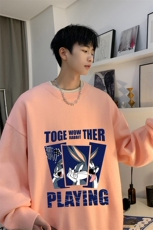 控78假两件毛衣男大码加绒针织衫男毛线衣M80234-P55加绒P70，男装针织衫/毛衣，电商A040