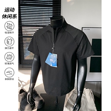 2026夏季新款透气排汗迪桑棉短袖T恤男DT6202-特P20建议零售价48，男装T恤，电商A001-1
