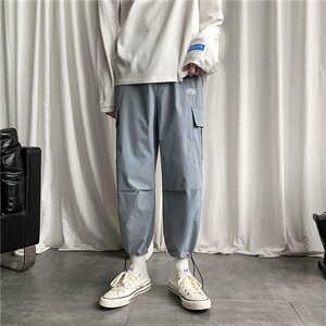 910A-G216港风秋装新款休闲裤工装裤束脚裤才刘嘻哈裤男图片